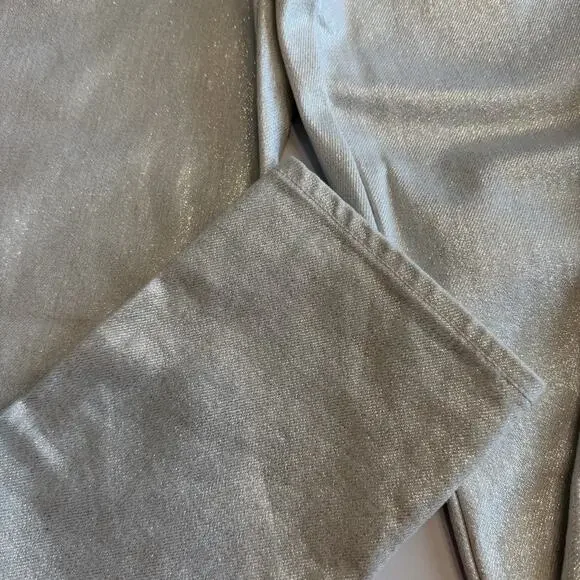 OLD NAVY Women’s High Rise Vintage Slim Silver Shimmer Jeans Size 2 (A0132) NWT - Picture 2 of 10